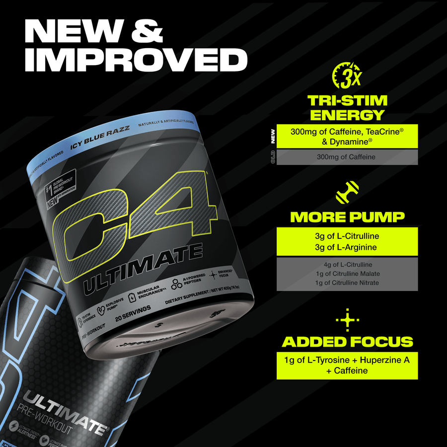 C4 Ultimate ingredient comparison